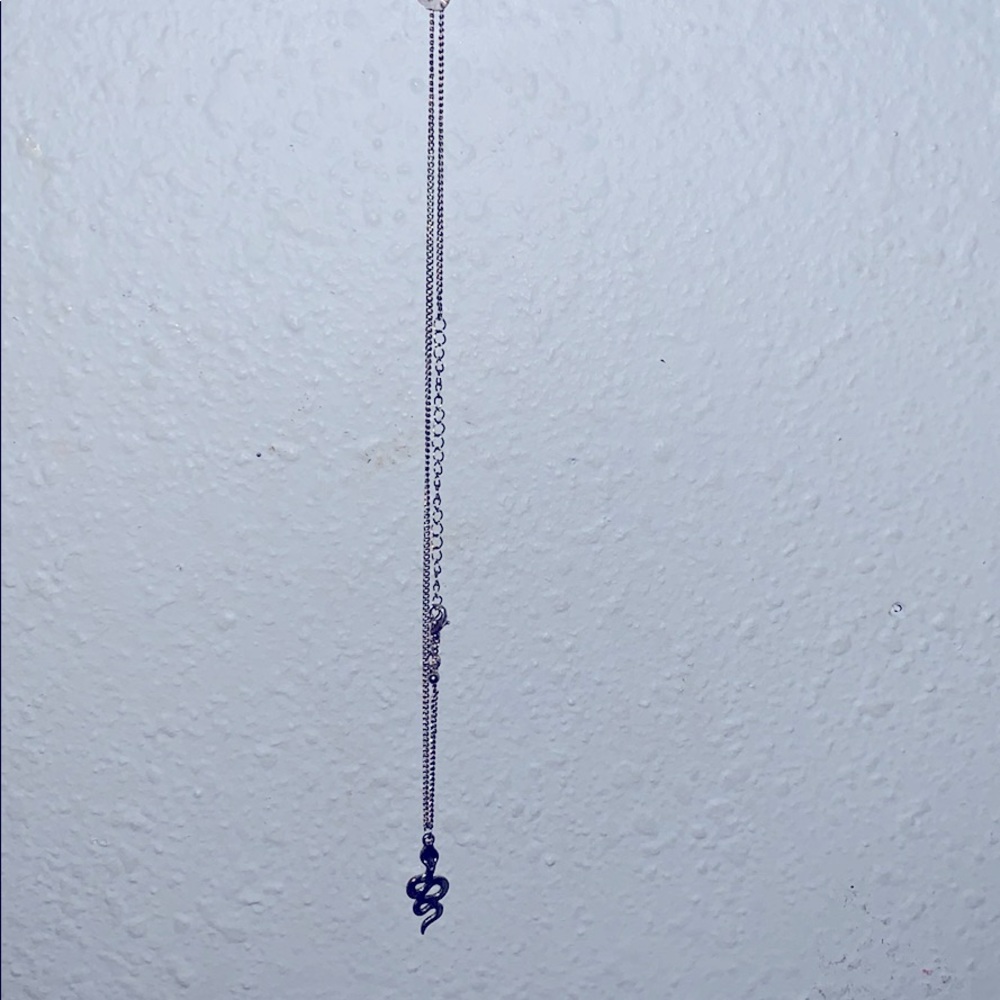 Silver snake necklace